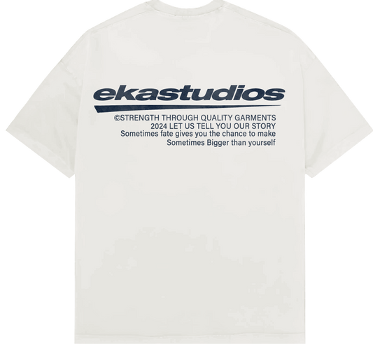 Ekru Eka Studios Baskılı Tisort