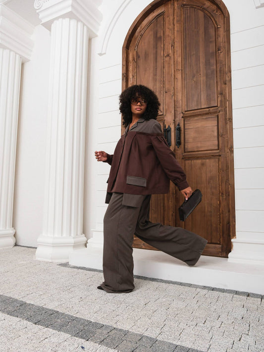 Tasarım Ceket Acı Kahve