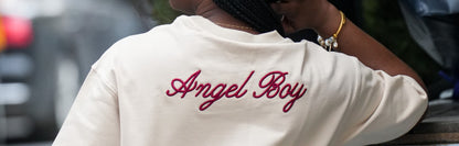 Bej Angel Boy Nakıs Islemeli Tisort