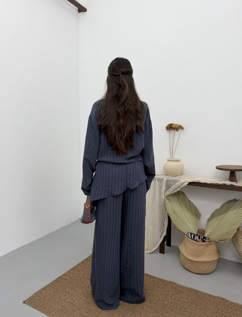 Çizgili Rahat Kesim Tensel Takım