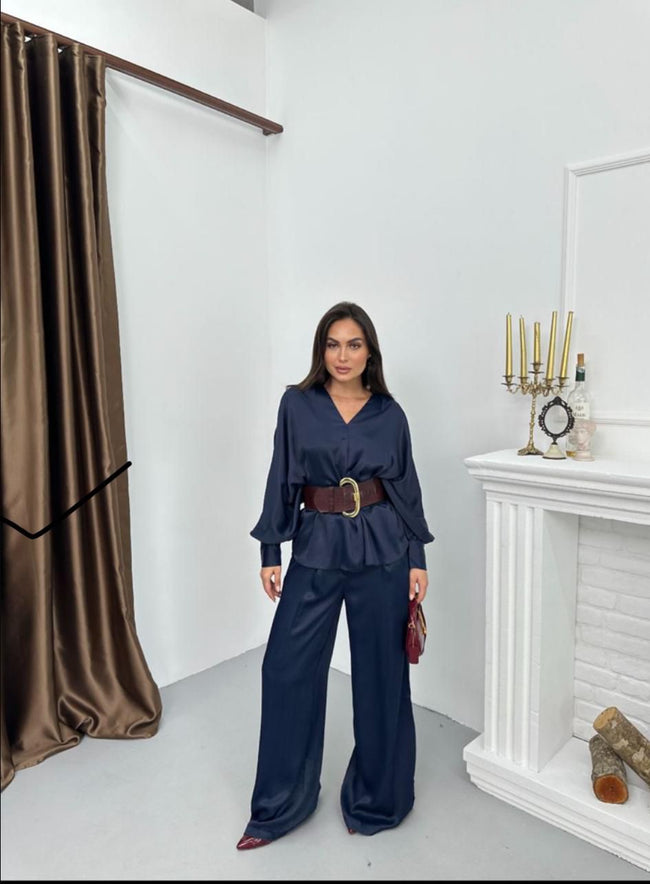 Saten oversize takım