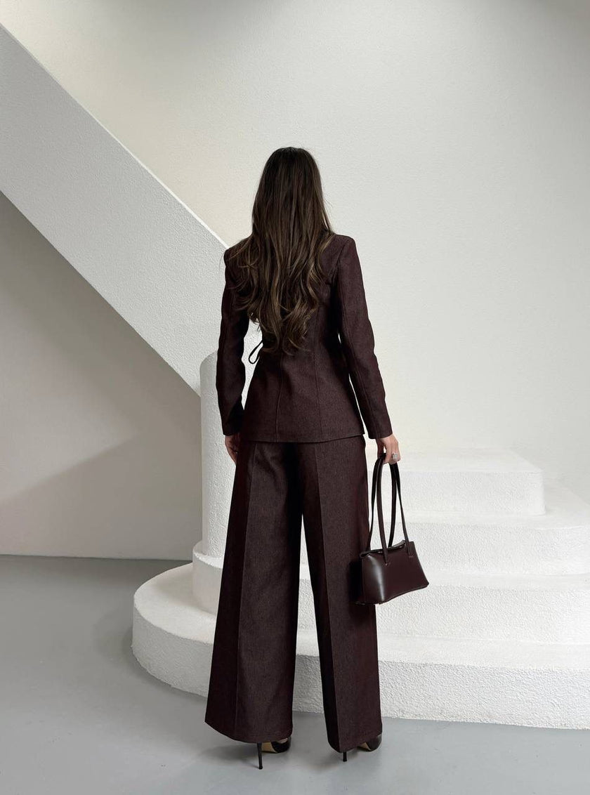 Korse Detaylı Blazer Takım