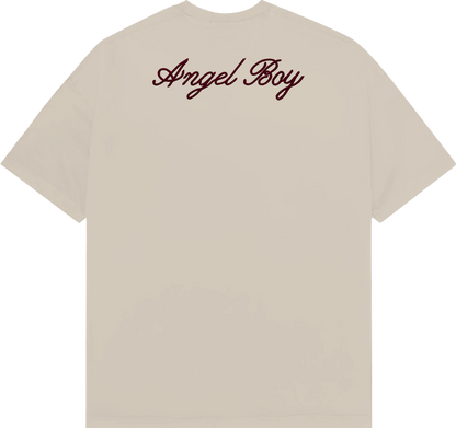 Bej Angel Boy Nakıs Islemeli Tisort