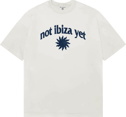 Ekru Not Ibiza Yet Empirme Baskılı Tisort