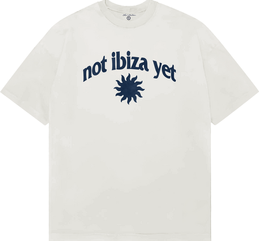 Ekru Not Ibiza Yet Empirme Baskılı Tisort