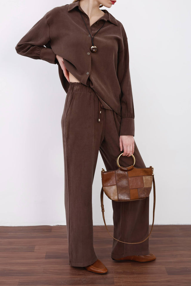 Tensel gömlek pantolon takım