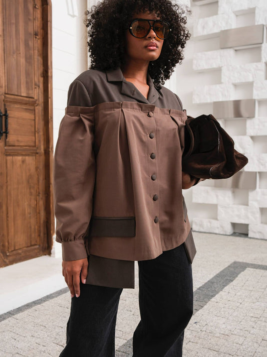 Tasarım Ceket Şampanya